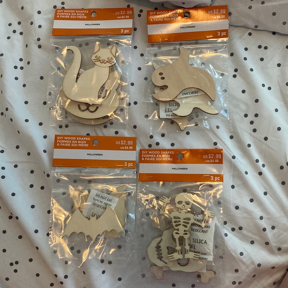 DIY Halloween wood shapes